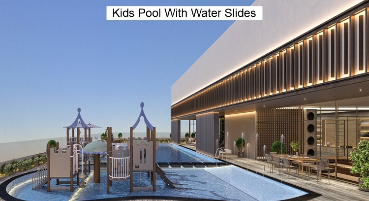 Kids Pool with water Slide