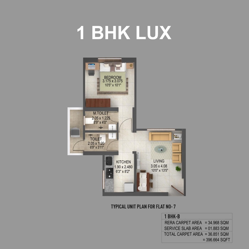 1 BHK Lux