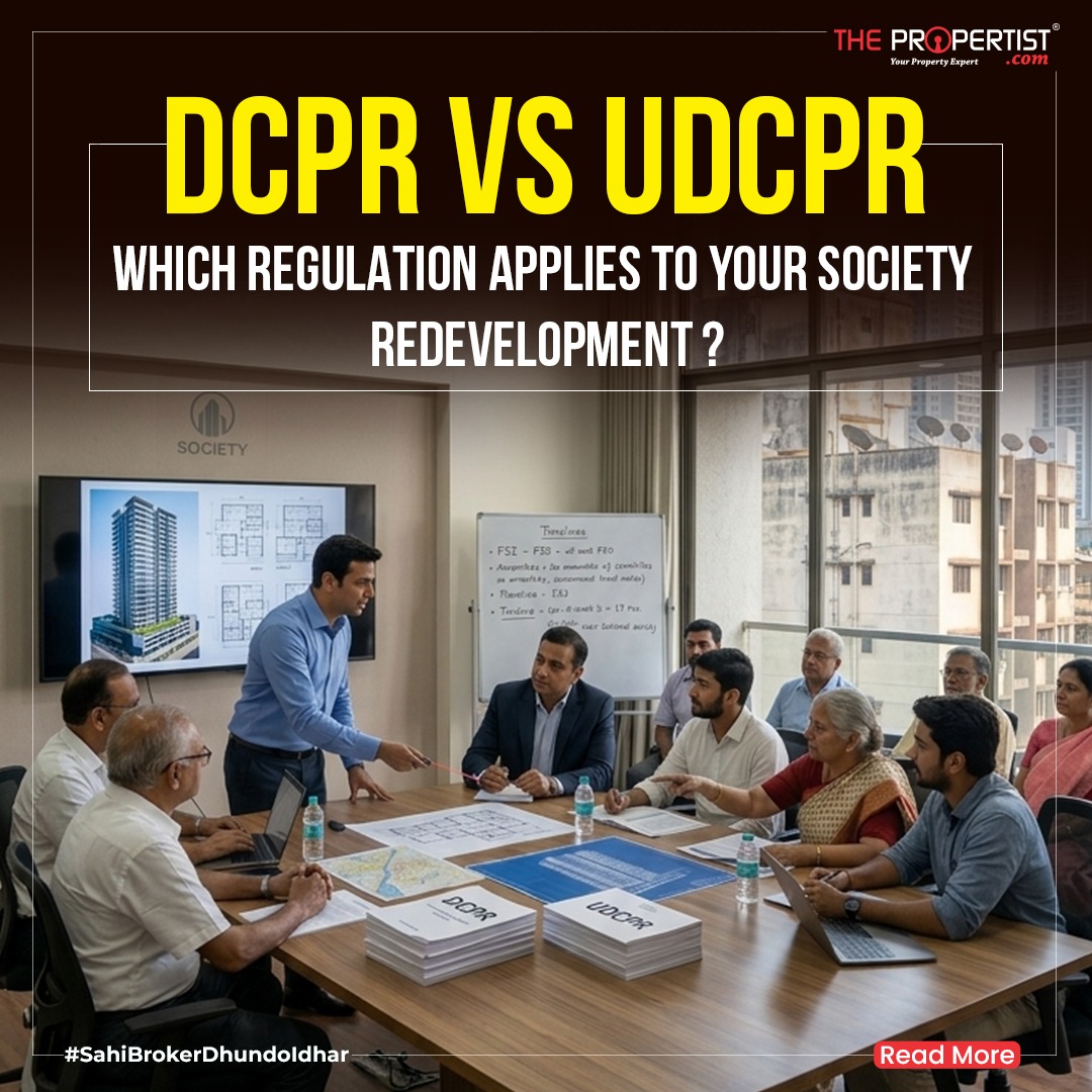 DCPR vs UDCPR Explained Which Rules Apply for Society Redevelopment in Maharashtra