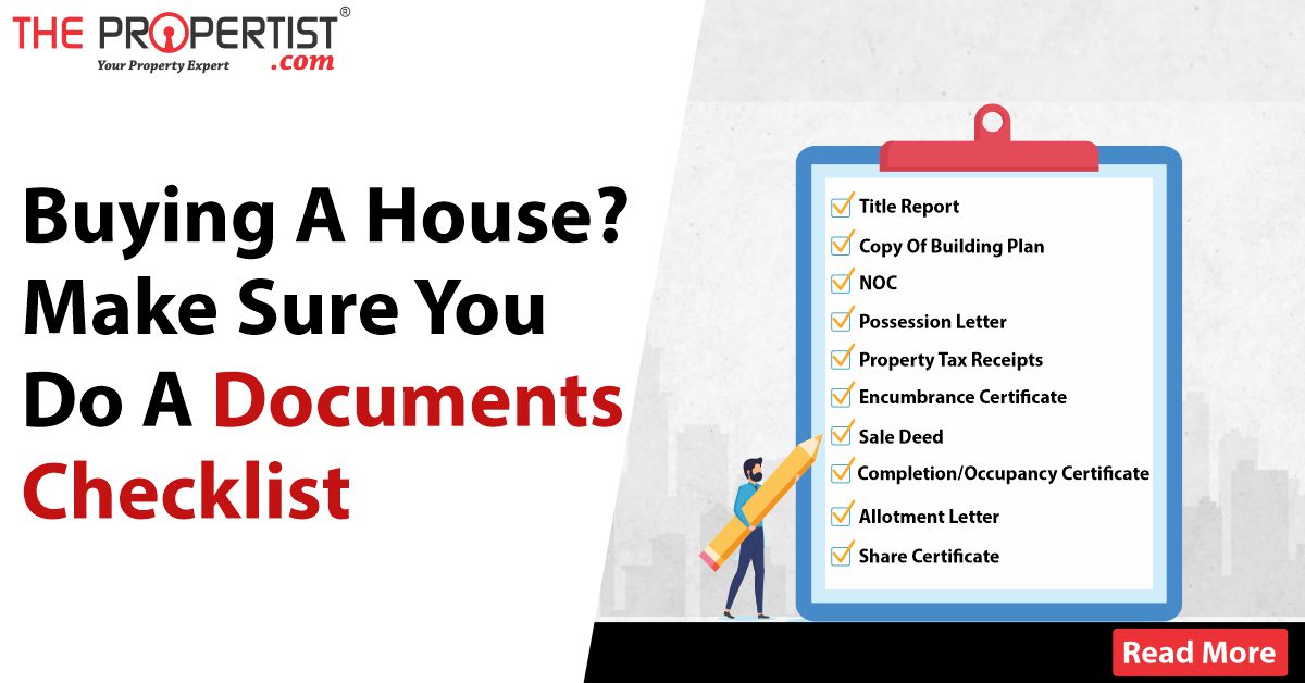 Buying a house then make sure you do a documents checklist